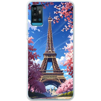 Силиконовый Чехол с Картинкой для ZTE Blade A71 Принт (Париж, Эйфелева Башня) (43299-ysm036)