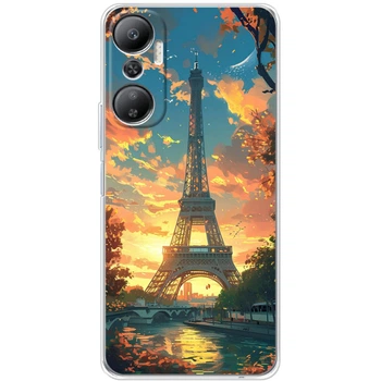 Силиконовый Чехол с Картинкой для Infinix Hot 20 4G Принт (Париж, Эйфелева Башня) (47756-ysm037)
