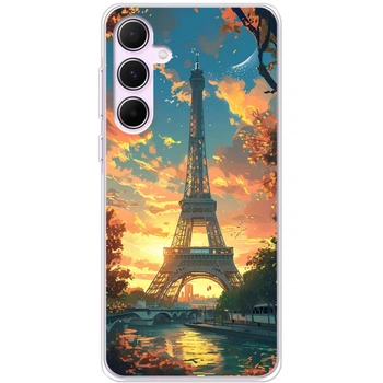 Силиконовый Чехол с Картинкой для Samsung Galaxy A55 5G (A556) Принт (Париж, Эйфелева Башня) (55281-ysm037)
