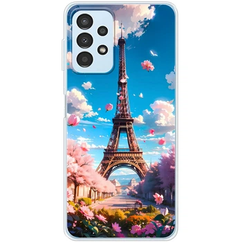 Силиконовый Чехол с Картинкой для Samsung Galaxy A32 5G (A326) Принт (Париж, Эйфелева Башня) (44333-ysm035)