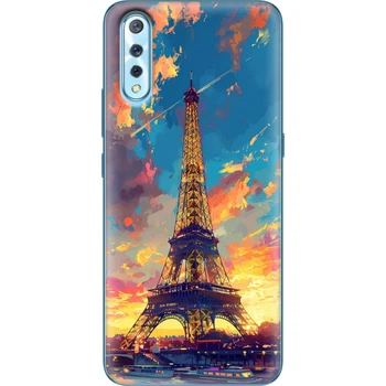 Силиконовый Чехол с Картинкой для Vivo V17 Neo Принт (Париж, Эйфелева Башня) (37613-ysm038)