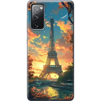 Силиконовый Чехол с Картинкой для Samsung Galaxy S20 FE (G780) Принт (Париж, Эйфелева Башня) (41035-ysm037)