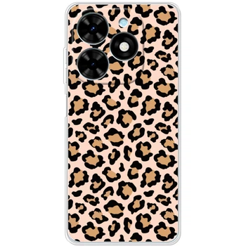 Силиконовый Чехол с Картинкой для Tecno Spark Go 2024 Принт (Леопардовый, leo) (55276-ysm033)