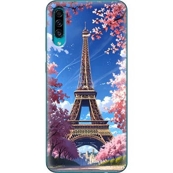 Силиконовый Чехол с Картинкой для Samsung Galaxy A30S (A307) Принт (Париж, Эйфелева Башня) (38164-ysm036)