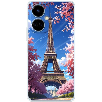 Силіконовий Чохол з Картинкою для Tecno Camon 19 Pro Принт (Париж, Ейфелева Вежа) (045423-ysm036)