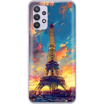 Силиконовый Чехол с Картинкой для Samsung Galaxy A52 (A525) Принт (Париж, Эйфелева Башня) (42075-ysm038)