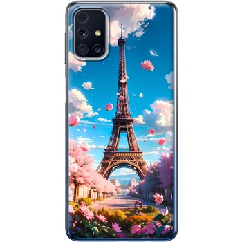 Силиконовый Чехол с Картинкой для Samsung Galaxy M31s (M317) Принт (Париж, Эйфелева Башня) (40942-ysm035)