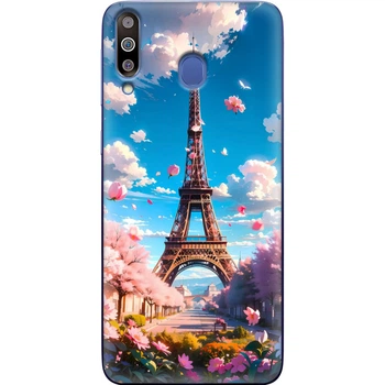 Силиконовый Чехол с Картинкой для Samsung Galaxy M30 (M305) Принт (Париж, Эйфелева Башня) (36973-ysm035)