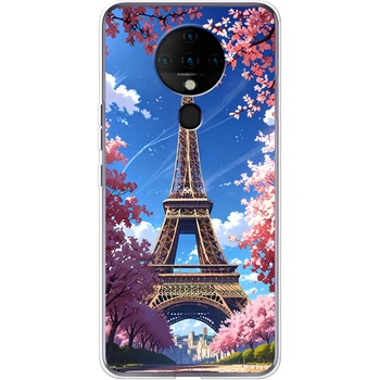 Силиконовый Чехол с Картинкой для Tecno Spark 6 Принт (Париж, Эйфелева Башня) (43984-ysm036)