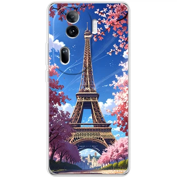 Силиконовый Чехол с Картинкой для OPPO Reno 11 Pro 5G Принт (Париж, Эйфелева Башня) (55883-ysm036)