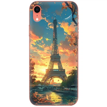 Силиконовый Чехол с Картинкой для iPhone XR Принт (Париж, Эйфелева Башня) (35417-ysm037)