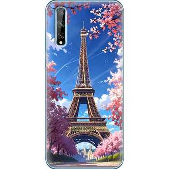 Силиконовый Чехол с Картинкой для Huawei P Smart S Принт (Париж, Эйфелева Башня) (40353-ysm036)