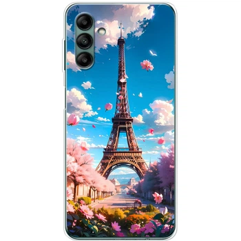 Силиконовый Чехол с Картинкой для Samsung Galaxy A04s (A047) Принт (Париж, Эйфелева Башня) (44962-ysm035)