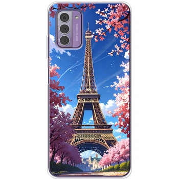 Силиконовый Чехол с Картинкой для Nokia G42 Принт (Париж, Эйфелева Башня) (48876-ysm036)