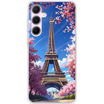 Силиконовый Чехол с Картинкой для Samsung Galaxy A55 5G (A556) Принт (Париж, Эйфелева Башня) (55281-ysm036)