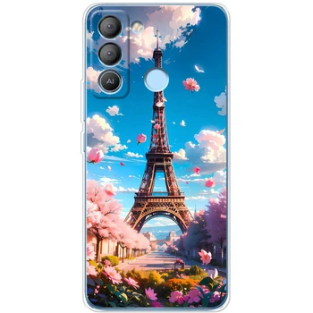 Силиконовый Чехол с Картинкой для Tecno Pop 5 LTE Принт (Париж, Эйфелева Башня) (45427-ysm035)
