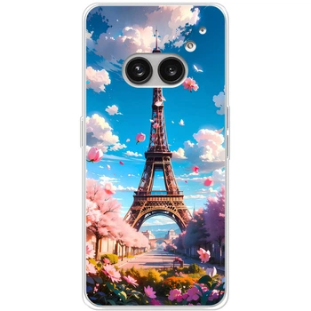 Силиконовый Чехол с Картинкой для Nothing Phone (2a) Принт (Париж, Эйфелева Башня) (56079-ysm035)