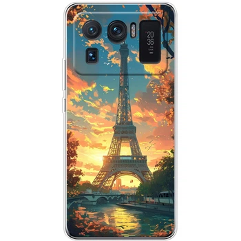 Силиконовый Чехол с Картинкой для Xiaomi Mi 11 Ultra Принт (Париж, Эйфелева Башня) (44424-ysm037)