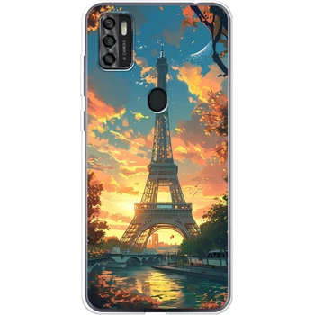 Силиконовый Чехол с Картинкой для ZTE Blade A7s 2020 Принт (Париж, Эйфелева Башня) (44032-ysm037)