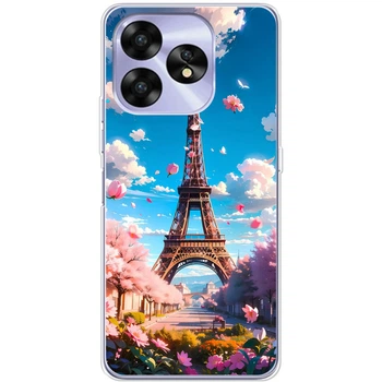 Силиконовый Чехол с Картинкой для Umidigi A15 Принт (Париж, Эйфелева Башня) (56445-ysm035)