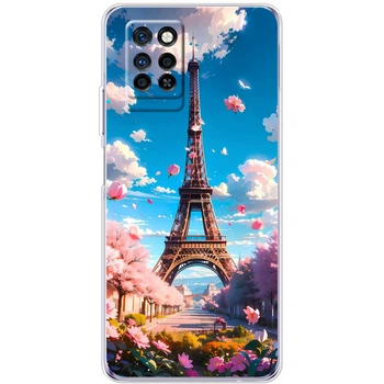 Силиконовый Чехол с Картинкой для Infinix Note 10 Pro Принт (Париж, Эйфелева Башня) (44884-ysm035)