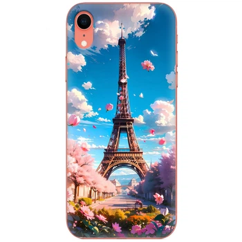 Силиконовый Чехол с Картинкой для iPhone XR Принт (Париж, Эйфелева Башня) (35417-ysm035)