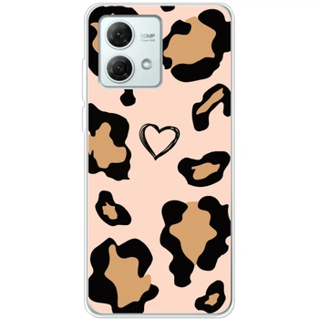 Силиконовый Чехол с Картинкой для Motorola G84 Принт (Леопардовый, leo) (50348-ysm034)