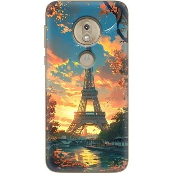 Силиконовый Чехол с Картинкой для Motorola G7 Play XT1952 Принт (Париж, Эйфелева Башня) (37197-ysm037)