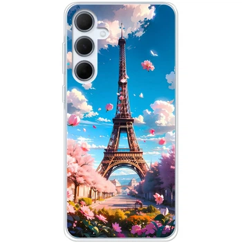 Силиконовый Чехол с Картинкой для Samsung Galaxy A35 5G (A356) Принт (Париж, Эйфелева Башня) (55280-ysm035)