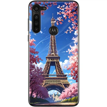 Силиконовый Чехол с Картинкой для Motorola G8 Power Принт (Париж, Эйфелева Башня) (40962-ysm036)