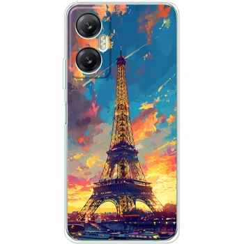 Силиконовый Чехол с Картинкой для Infinix Hot 20 5G Принт (Париж, Эйфелева Башня) (46682-ysm038)