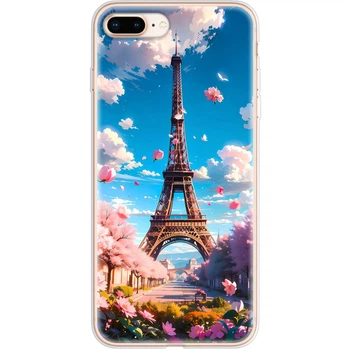 Силіконовий Чохол з Картинкою для IPhone 7 Plus Принт (Париж, Ейфелева Вежа) (26206-ysm035)