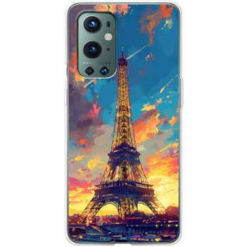 Силиконовый Чехол с Картинкой для OnePlus 9 Pro Принт (Париж, Эйфелева Башня) (43956-ysm038)