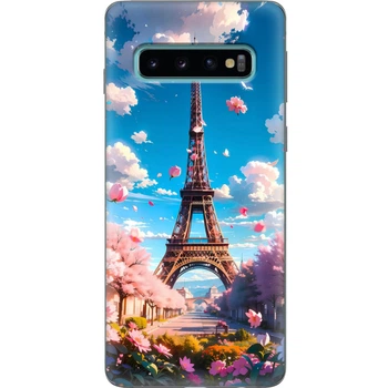 Силиконовый Чехол с Картинкой для Samsung Galaxy S10 (G973) Принт (Париж, Эйфелева Башня) (35853-ysm035)