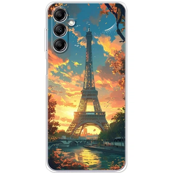 Силиконовый Чехол с Картинкой для Samsung Galaxy A14 5G (A146) Принт (Париж, Эйфелева Башня) (45765-ysm037)