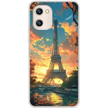 Силиконовый Чехол с Картинкой для Umidigi G1 Принт (Париж, Эйфелева Башня) (56092-ysm037)