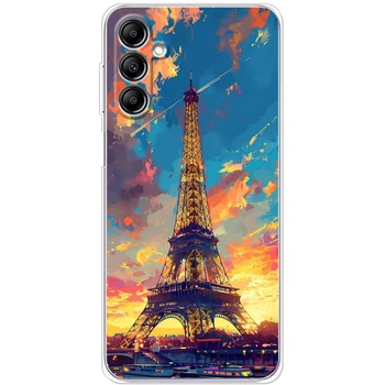 Силиконовый Чехол с Картинкой для Samsung Galaxy A14 5G (A146) Принт (Париж, Эйфелева Башня) (45765-ysm038)