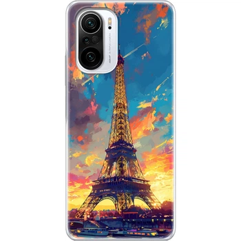 Силиконовый Чехол с Картинкой для Xiaomi Mi 11i Принт (Париж, Эйфелева Башня) (42478-ysm038)