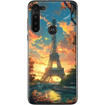Силиконовый Чехол с Картинкой для Motorola G8 Power Принт (Париж, Эйфелева Башня) (40962-ysm037)