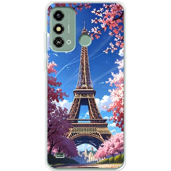 Силиконовый Чехол с Картинкой для ZTE Blade A53 Принт (Париж, Эйфелева Башня) (48114-ysm036)