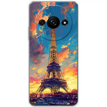 Силиконовый Чехол с Картинкой для Xiaomi Redmi A3 Принт (Париж, Эйфелева Башня) (55749-ysm038)