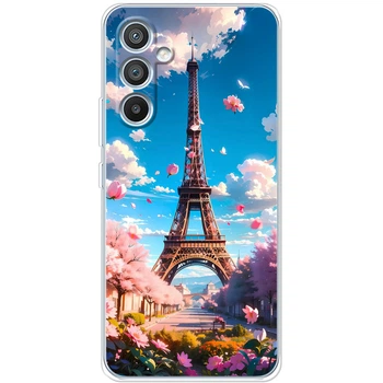 Силиконовый Чехол с Картинкой для Samsung Galaxy A54 5G (A546) Принт (Париж, Эйфелева Башня) (45767-ysm035)