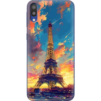 Силиконовый Чехол с Картинкой для Samsung Galaxy M10 (M105) Принт (Париж, Эйфелева Башня) (36518-ysm038)