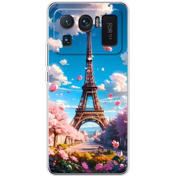 Силиконовый Чехол с Картинкой для Xiaomi Mi 11 Ultra Принт (Париж, Эйфелева Башня) (44424-ysm035)