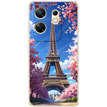 Силиконовый Чехол с Картинкой для Infinix Zero 30 4G Принт (Париж, Эйфелева Башня) (55851-ysm036)
