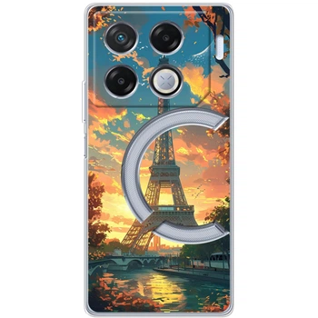 Силиконовый Чехол с Картинкой для Infinix GT 20 Pro Принт (Париж, Эйфелева Башня) (58069-ysm037)