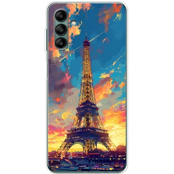 Силиконовый Чехол с Картинкой для Samsung Galaxy A04s (A047) Принт (Париж, Эйфелева Башня) (44962-ysm038)