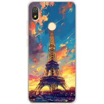 Силиконовый Чехол с Картинкой для Tecno Pop 3 Принт (Париж, Эйфелева Башня) (44375-ysm038)