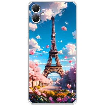 Силиконовый Чехол с Картинкой для Samsung Galaxy A05 (A055) Принт (Париж, Эйфелева Башня) (50402-ysm035)