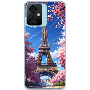 Силиконовый Чехол с Картинкой для Blackview Oscal C70 Принт (Париж, Эйфелева Башня) (50541-ysm036)